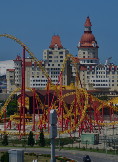 Sochi, Russia - June 5. 2018. Sochi Park, which entered TOP-25 of best parks in Europe in 2016